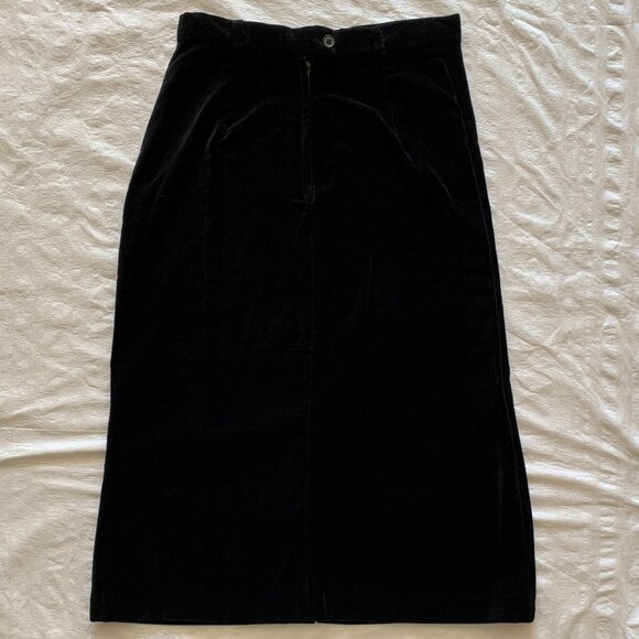 Vintage Women's Black Velvet Skirt by Mia - Size 11 - Made in Canada - Picture 1 of 11